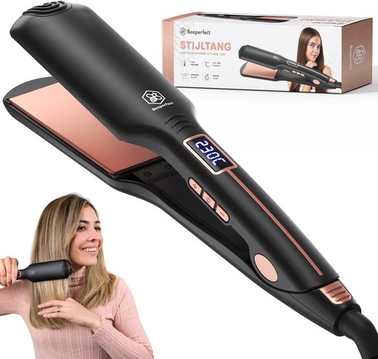 Beeperfect® Glätteisen Pro Straight - Glätten & Locken - Glätteisen - Haarglätter - 80℃ bis 230℃ - Inkl.
