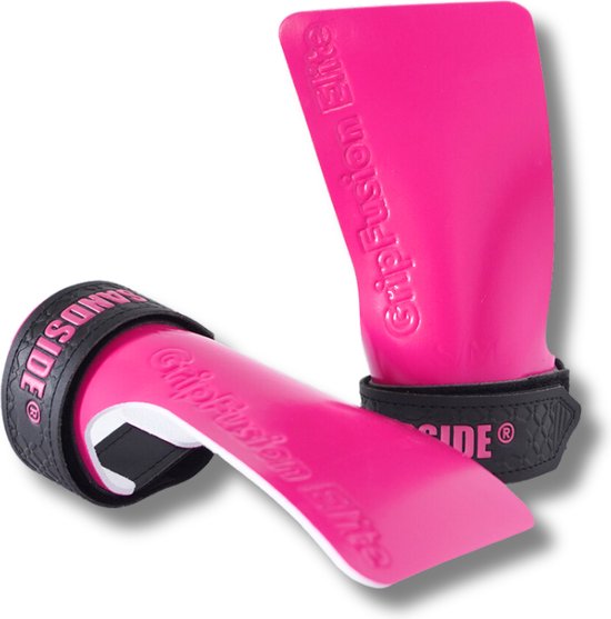 Sandside CrossFit Grips Elite 2.0 - Sticky Grips - No Lime - Fitness Handschuhe - Fingerlose Griffe - Bright Pink L/XL