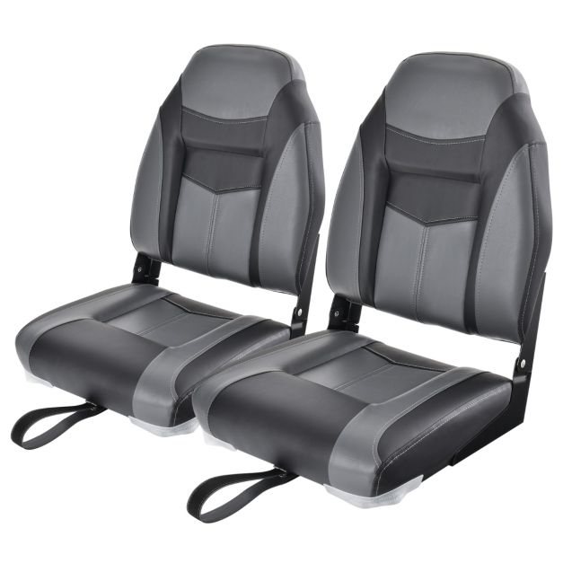 Coast Boat Chair - Klappbar - PVC-Leder - 42 x 50 x 51 cm - Schwarz
