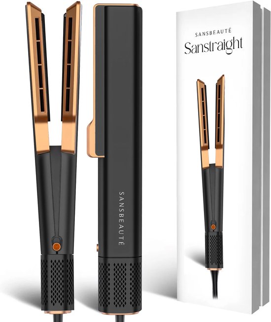 Sansbeauté® Sanstraight Straightener Wet-to-Dry - 2 in 1 - Haartrockner & Glätteisen - Coldshot - 80℃ bis 140℃ - Alternativer Dampfglätter