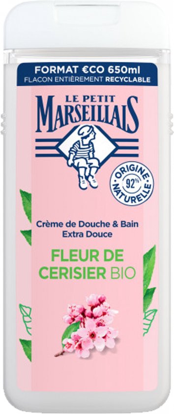 Le Petit Marseillais Extra Soft Cherry Blossom Organic Bath & Shower Cream 650 ml