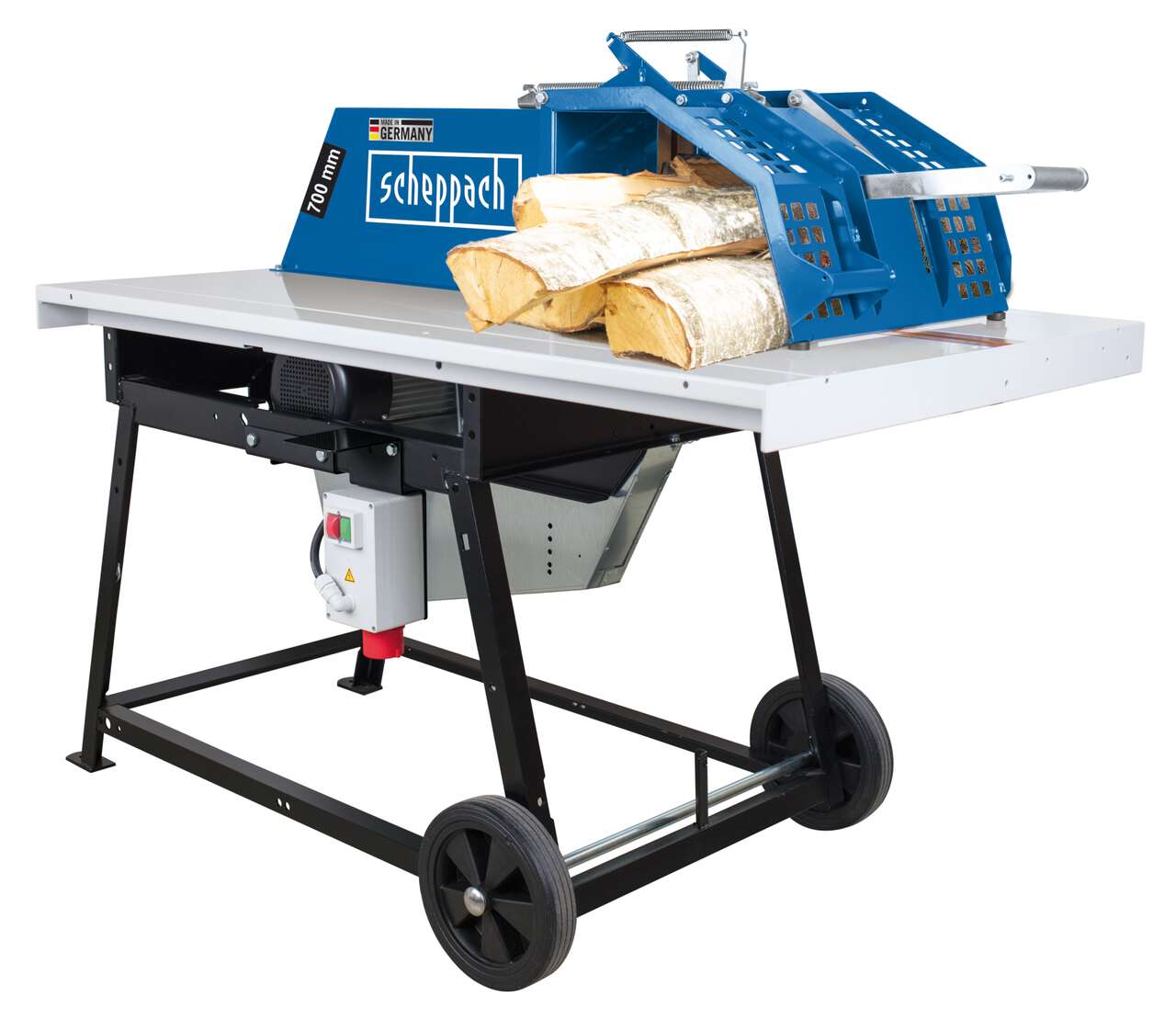 Rolltischkreissäge KE D700 Scheppach - 400V 5200W | 700mm HW Sägeblatt | 230mm Schnitthöhe | Tischgröße 1400 x 860 mm