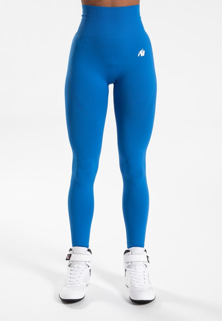 Gorilla Wear Olivia nahtlose Leggings - S/M - Blau