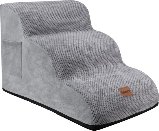 Pawesome - Hundetreppe für Hunde - Hundetreppe - 3 Stufen - 40 x 60 x 40 - extra stabil und komfortabel - 30D Material