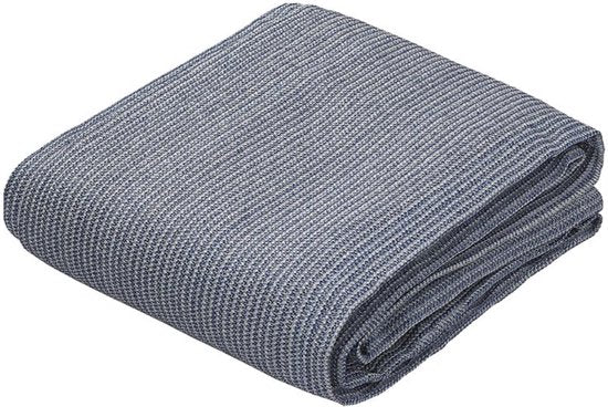 ProPlus Zeltteppich - 250 x 350cm - Wohnwagen-Zeltteppich - Zeltunterlage - Vorzeltteppich - Campingteppich - Geräuschdämpfend - Größenverstellbar - Wasser- und schmutzdurchlässig - Leicht zu reinigen - Starkes Material - UV-beständig - Blau/Weiß