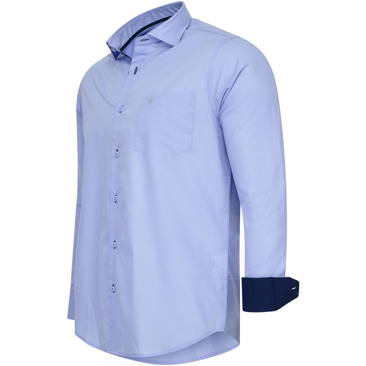 Cappuccino Italia - Herrenhemd Uni - Blau - Größe 3XL