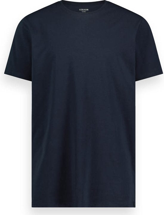 LebasQ - Miles' T-Shirt für Männer - 3er Pack - mit Rundhalsausschnitt - Extra lang - als Unterhemd geeignet - Blau - XL - Baumwolle