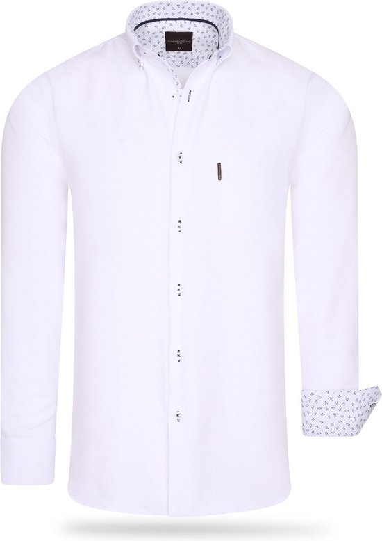 Cappuccino Italia Herrenhemd - Regular Fit - Weiß - Größe 3XL - Klassisches & bequemes Design