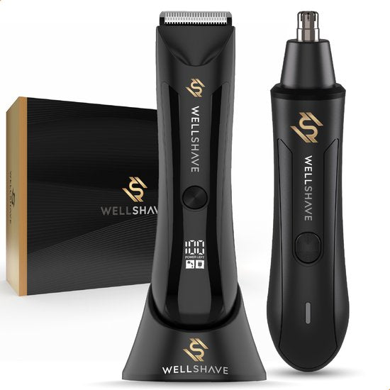 Wellshave Bodygroomer Men and Nose Trimmer - Rasierpaket 2.0 - Body Trimmer Men - Nose Trimmer Men - Nasenhaartrimmer Rasierer für Nase