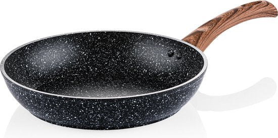 Westinghouse Bratpfanne - Ø 26 cm - Induktion - PFOA-frei - Schwarzes Marmorholz