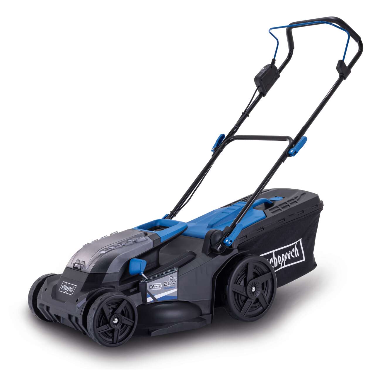 Akku-Rasenmäher BC-MP430-X Scheppach | Brushless | 43cm Schnittbreite | für 600-700 m2 | 50L Korb | ohne Akku & Ladegerät