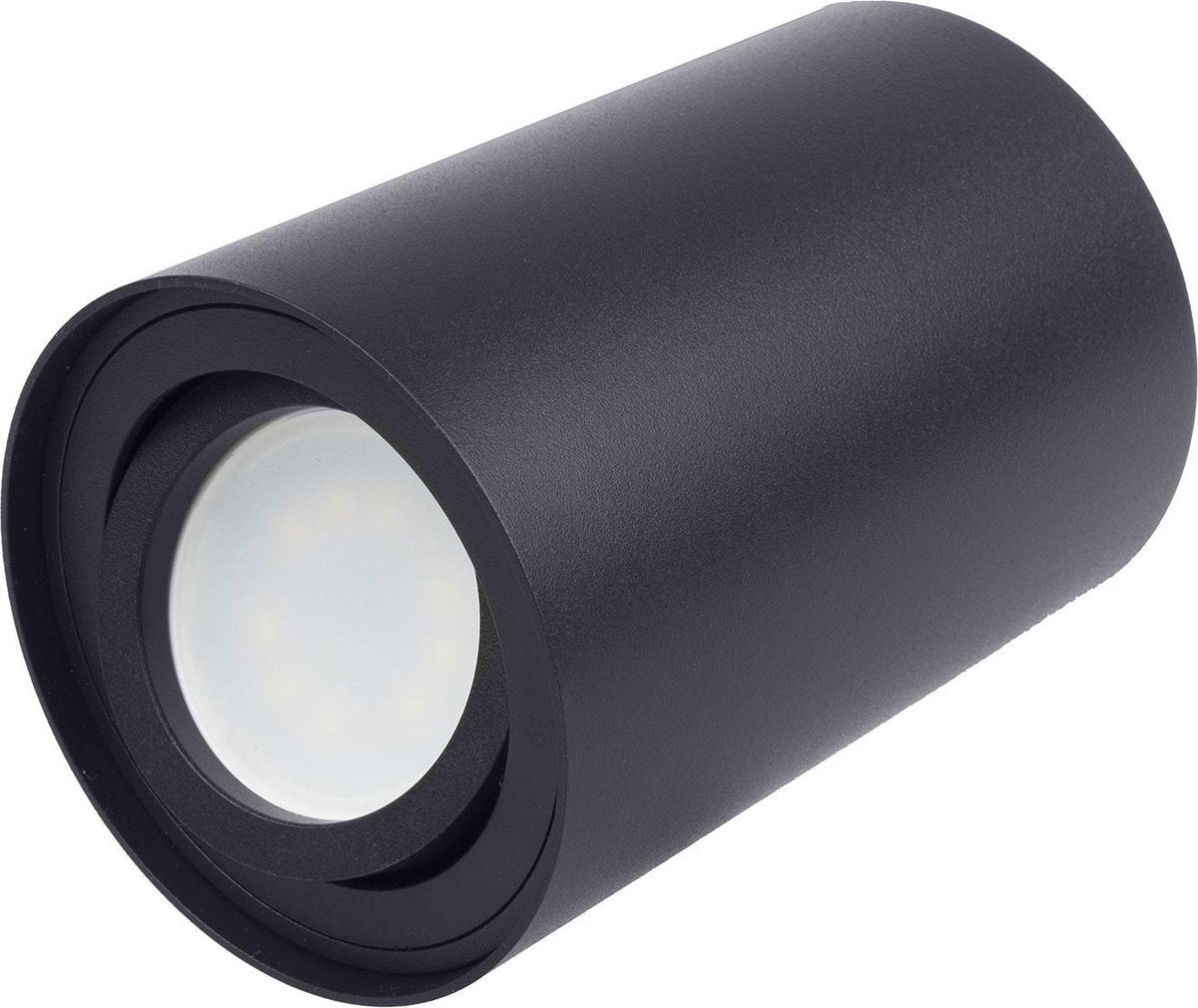 Maclean Energy MCE422-B Aufbaustrahler GU10 - Schwarzes Aluminium - Ø80x115mm