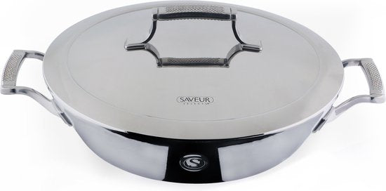 Saveur Voyage Kochtopf - Ø30 cm - Dreischicht-Edelstahl - PFAS-frei - Induktion - Backofenfest