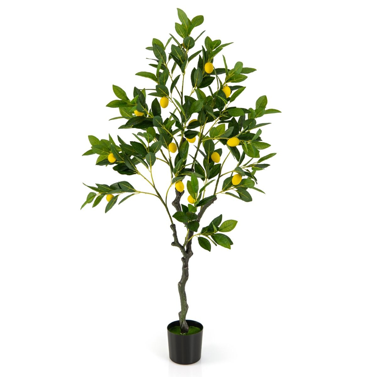 Coast Künstlicher Zitronenbaum - 120 cm hoch - wartungsfrei - Grün mit Gelb