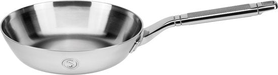 Saveur Selects - Serie Voyage - Bratpfanne - 20 cm - pfasfrei Bratpfanne - Bratpfanne Induktion - Geeignet für Induktion und alle anderen Wärmequellen - Backofenfest bis 260°C - Spülmaschinenfest - Teflonfrei - Dreilagiger Edelstahl
