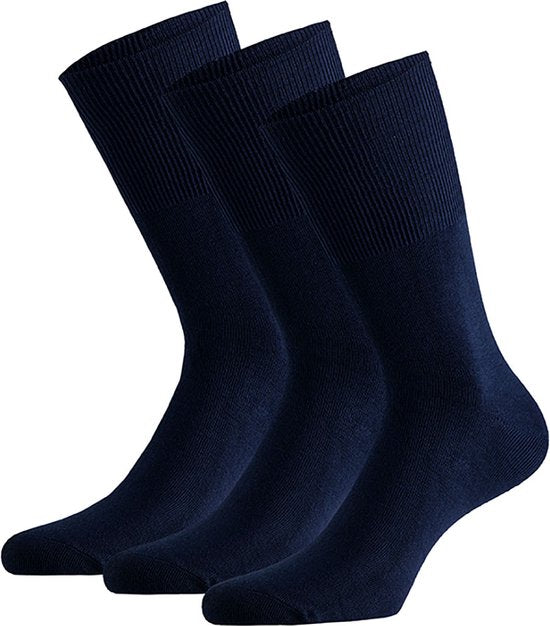Diabetes Socken - Nicht quetschende nahtlose Socken - 3 Paar - Marineblau - Größe 35-38 - Modal Antipress - Damen Socken - Medizinische Socken - Socken ohne Gummizug
