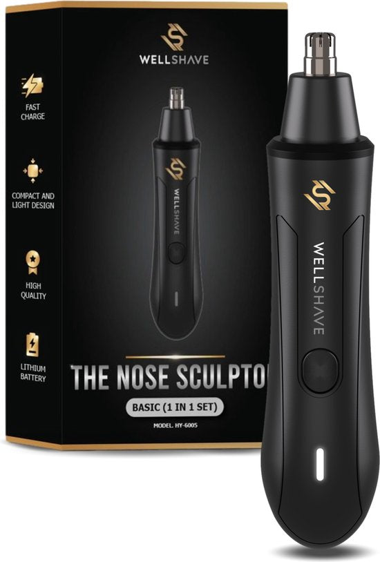 Wellshave Nasenhaartrimmer Basic - Augenbrauen- und Ohrhaartrimmer - Nasenhaartrimmer für Männer