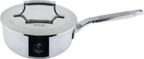 Saveur Selects - Voyage Serie - Stahlpfanne 20 cm - pfasfrei Stahlpfanne - Dreilagiger Edelstahl - Geeignet für Induktion und alle anderen Wärmequellen - Backofenfest bis 260°C - Spülmaschinenfest - Teflonfrei