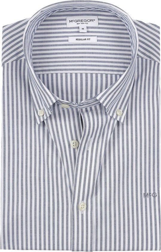 McGregor Hemd Oxford Streifen Blau - Größe XL - Männer - Hemden Casual