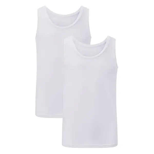 Bamboo Basics 2er-Pack Shirt Rundhalsausschnitt - Größe L - Weiß