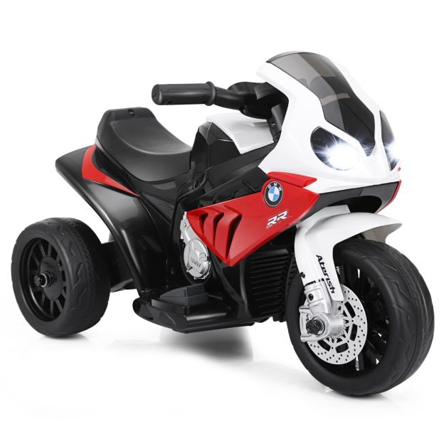 Coast Kindermotorrad - PP - 6V - Inkl. Musik - 66x37x44cm - Rot – Bild 2