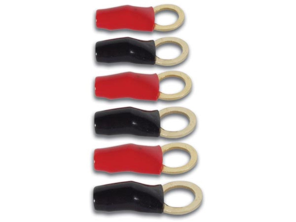 Velleman Kabelschuh-Set für Auto - 6 Stück - Schwarz/Rot - 1 cm