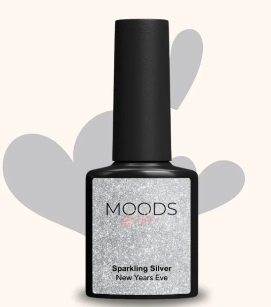 Moods Gellac 504 Sparkling Silber - Glitter Silber - 15ML
