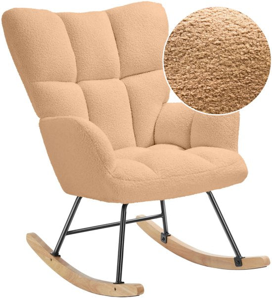 SITTT Schaukelstuhl - Relaxsessel Kinderzimmer - Sessel - Fütterungsstuhl - Braun - Mokka Mousse