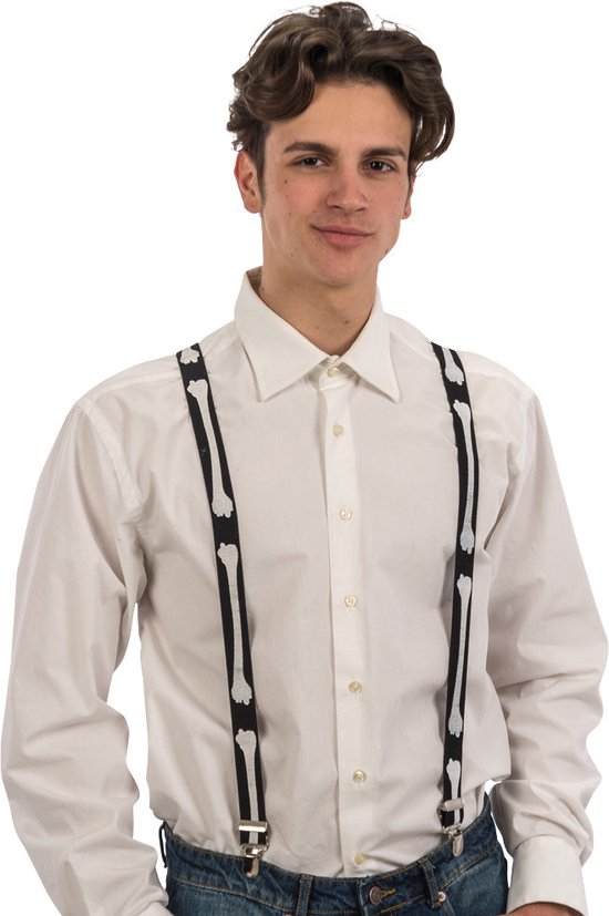 Carnival Toys Hosenträger Polyester Schwarz/Weiß - Einheitsgröße