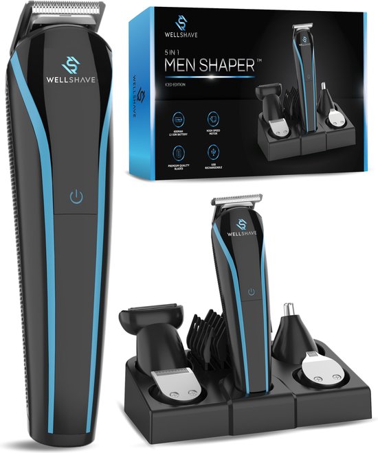 Wellshave 5 in 1 Barttrimmer Men V2 - Trimmer für Bart und Körper - Bodytrimmer Men - Bodygroomer Men
