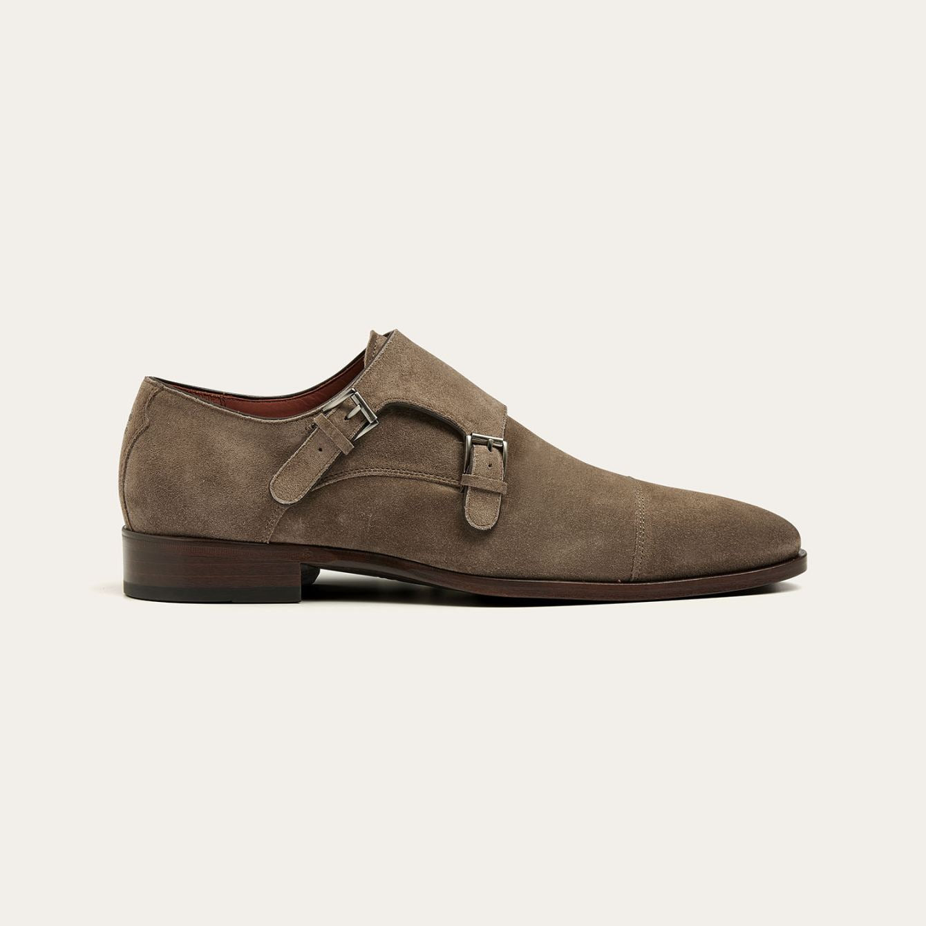 Greve Schnallenschuh Magnum Taiga Wildleder - Größe 42 - Braun - Weite H - Elegant und Bequem