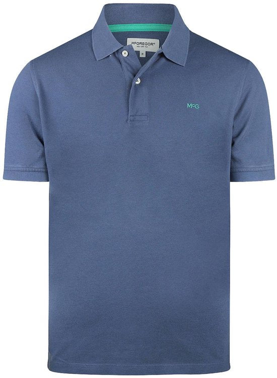 McGregor Polo Shirt Classic Polo Mm251 9001 01 2011 Vintage Blau Herren Größe - M