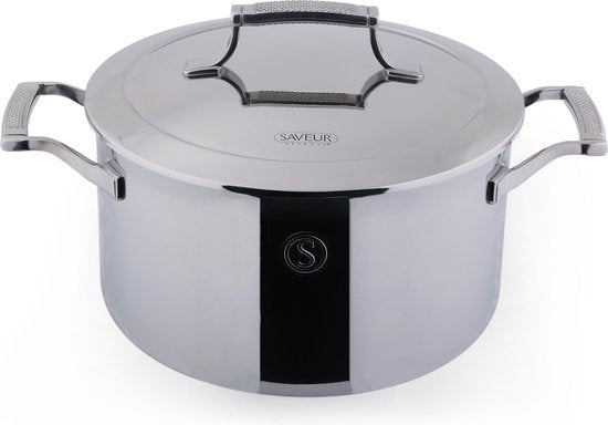 Saveur Voyage Kochtopf - Ø22 cm - Dreischicht-Edelstahl - PFAS-frei - Induktion - Backofenfest