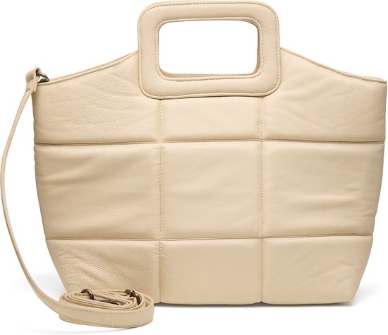 Chabo Bags - Queens Shopper - Umhängetasche - Handtasche - Leder - Creme Weiß