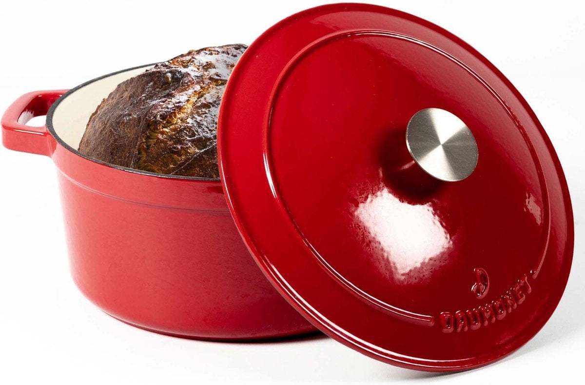 Daumonet CarÃªme Rouge gietijzeren braadpan - sudderpan Kersen rood - Rond - Ã˜26 cm - 4
