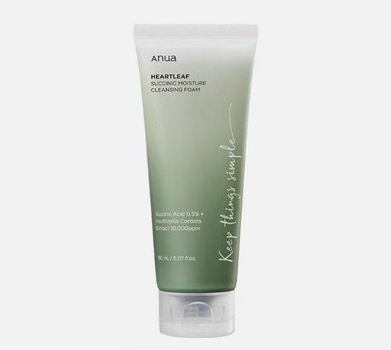 Anua - Heart Leaf - Bernsteinsäure-Feuchtigkeits-Reinigungsschaum - 150 ml