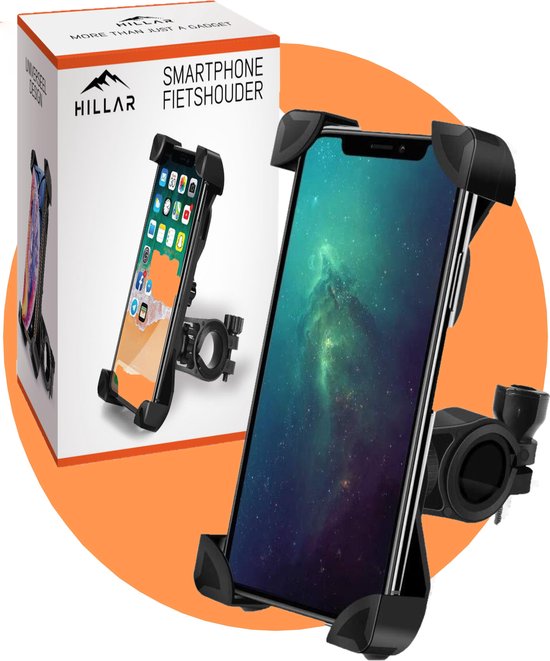 Hillar® Handyhalterung Fahrrad Universal - Smartphone-Halterung Fahrrad - Motorrad - Roller - GSM-Halterung Fahrrad
