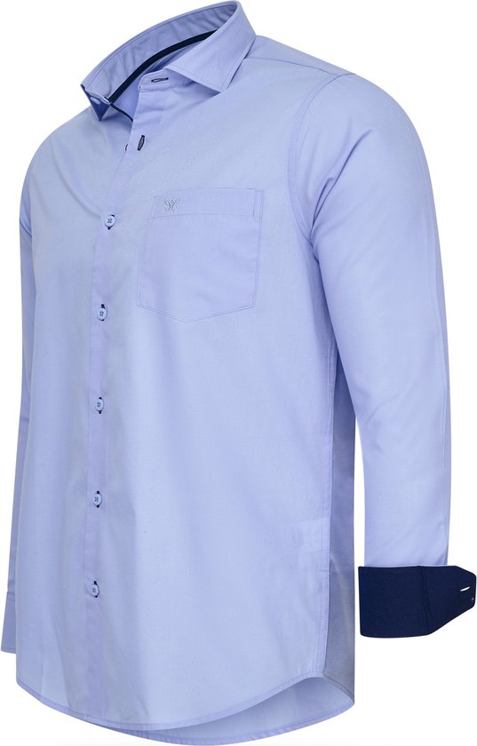 Cappuccino Italia - Herren Stretch Hemd Milano - Blau - Größe XXL
