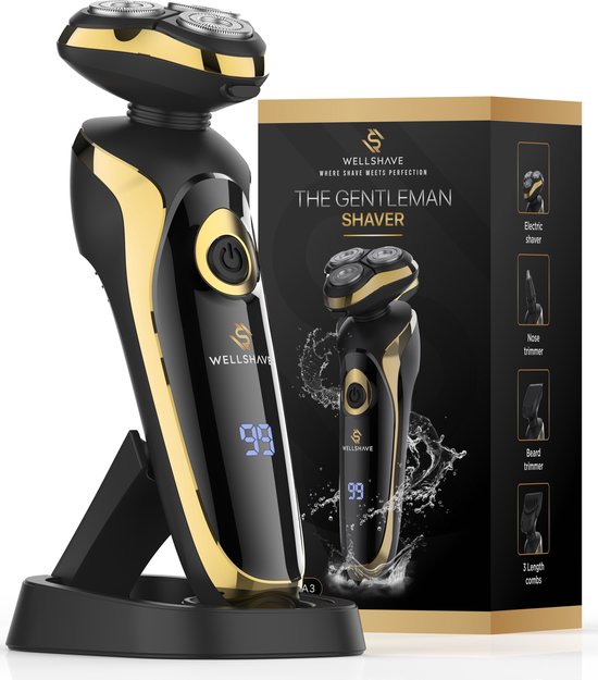 Wellshave 4 in 1 Shaver Elite - Rasierer für Männer - mit Trimmer und Nasentrimmer - Elektrorasierer - Rasur - Bartschneider