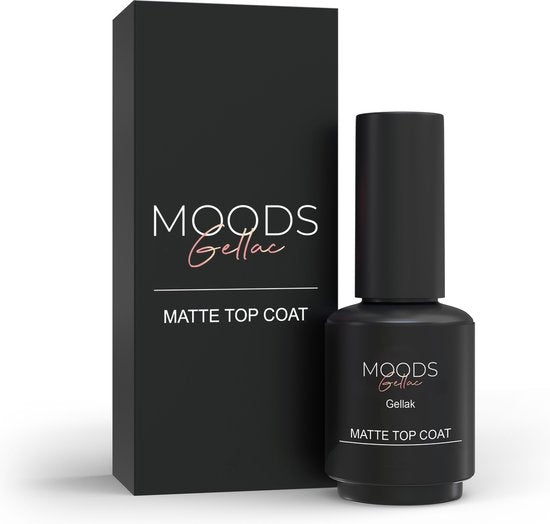 Moods Gellac - Matte Top Coat - Nagellack - Gel Paint Starter Pack - Nägel - Gel Paint Set - 15 ML