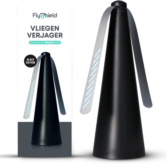 FlyShield Tischfliegendetektor mit USB - Anti-Fliegen-Ventilator - Fliegenfänger - Fliegen-Ventilator - Schwarz