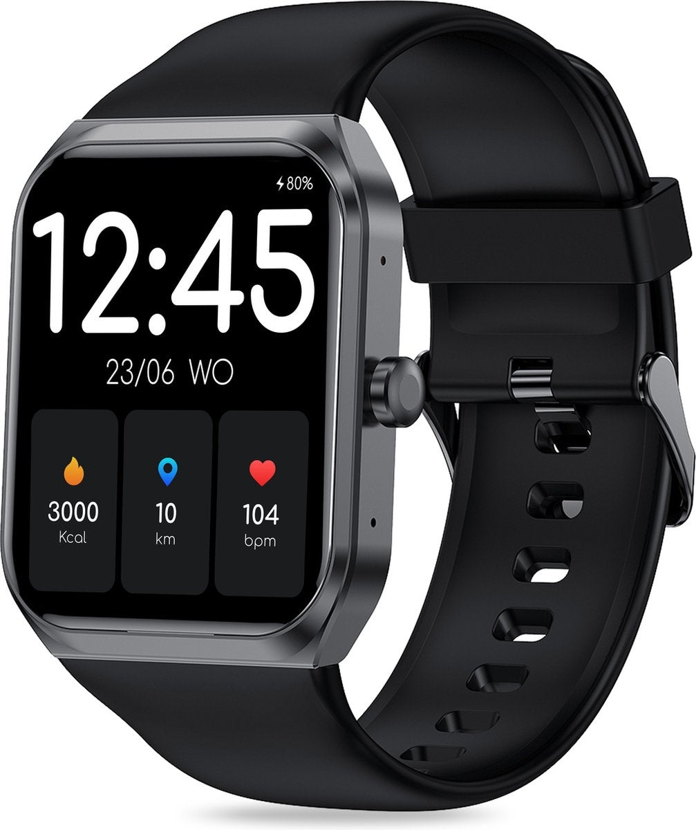 FITAGE Smartwatch - Schrittzähler - Sportuhr - Schwarz
