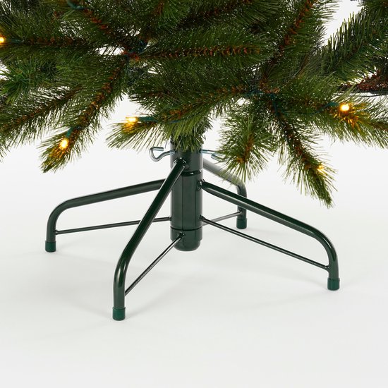 Triumph Tree Bristlecone Künstlicher Weihnachtsbaum mit LED-Lichtern - H215 x Ø127 cm - Dunkelgrün
