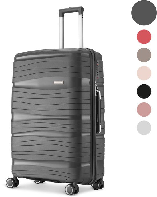 SKYCASES Travelin' Charm - 24-inch Medium Reisekoffer - Zahlenschloss - 41x24x69 cm - 68L - Leicht