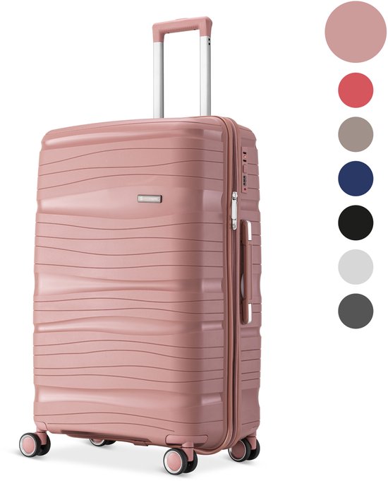 SKYCASES Travelin' Charm - 24-inch Medium Reisekoffer - Zahlenschloss - 41x24x69 cm - 68L - Leicht