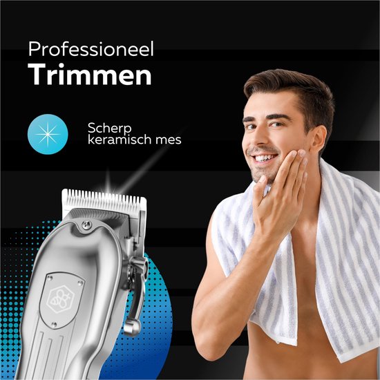 Beeperfect® Professional Cordless Hair Clippers Men - Haartrimmer - Haarschneider Kopfhaar - Haarschneider - Inklusive Nasenschneider