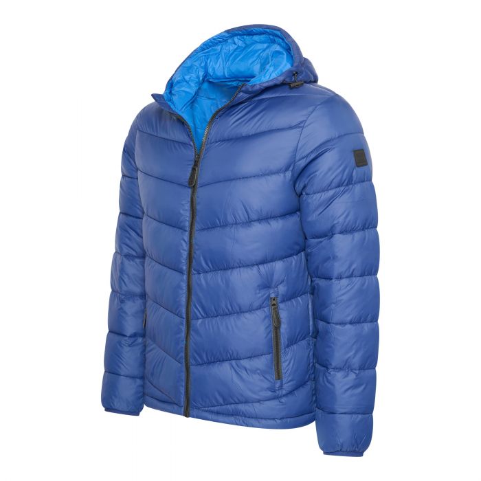 Cappuccino Steppmantel mit Kapuze - Navy - Größe L - Warm
