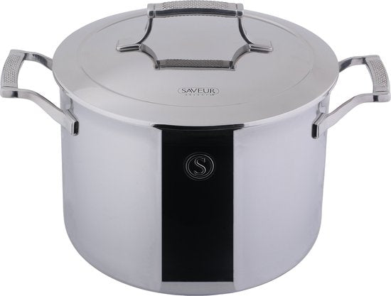 Saveur Voyage Kochtopf - Ø25 cm - Dreischicht-Edelstahl - PFAS-frei - Induktion - Backofenfest