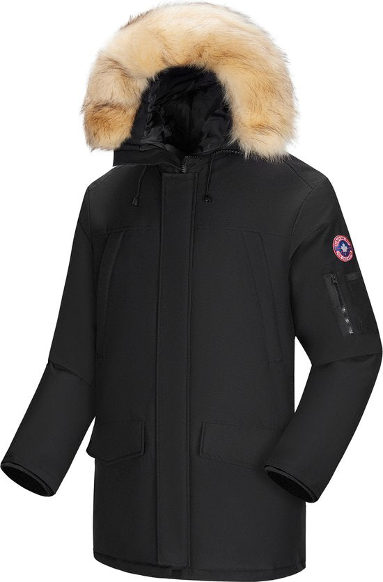 Subprime - Herrenjacke Winterparka Tommy - Schwarz - Größe XL