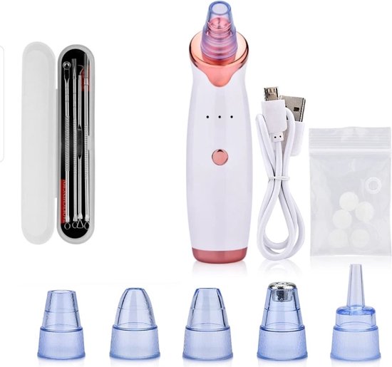 DAKANNA® - Mitesserentfernung - Mitesserentferner - Mitesserentferner - Gesichtspflege - Elektrisch - Akne - Vakuum - Hautpflege - Multitool Set